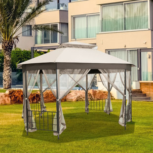 FORCLOVER 12 Ft. W x 10 Ft. D Steel Patio Gazebo