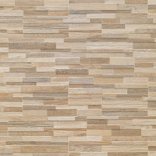 ENCORE SURFACES Wall Art 6" x 24" Ledger Panel Wood Look Porcelain Wall Tile