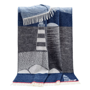 J.J TEXTILE Pure Wool And Cotton Blend Throw