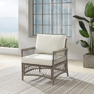 BAY ISLE HOME™ Borgen Patio Chair with Cushions