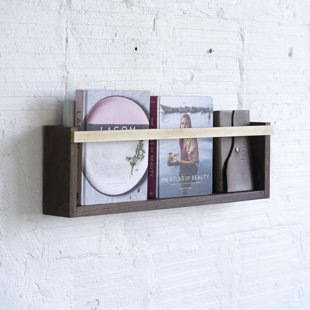 THE IRON ROOTS DESIGNS Magazine and Record Floating Shelf