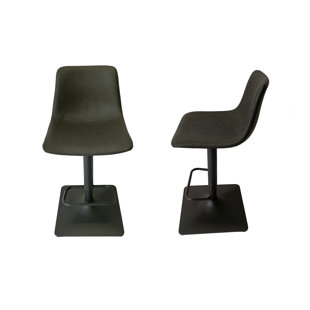 SEAT4U Karwartha Swivel Adjustable Height Bar and Counter Stool (Set of 2)