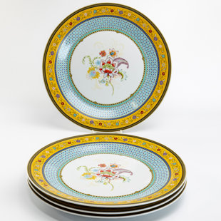 GRACE'S TEA WARE Garden Porcelain Dinner Plate, Set Of 4 (Set of 4)