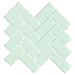 TIC TAC TILES 12" X 12" PVC Peel & Stick Thicker Herringbone Tile