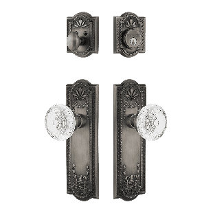 Nostalgic Warehouse Meadows Entry Set with Crystal Meadows Knob