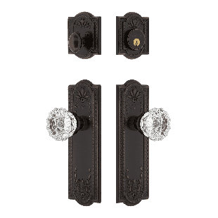 Nostalgic Warehouse Meadows Entry Set with Crystal Knob