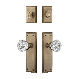 Nostalgic Warehouse New York Entry Set with Crystal Knob