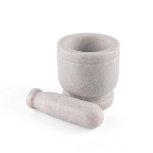 INOX ARTISANS Marble Mortar And Pestle Set