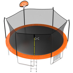 Aotob 15' Round Backyard Trampoline with Safety Enclosure