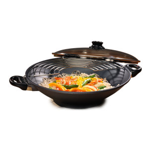 Swiss Diamond 14" Non-Stick Alumimum Wok with Lid