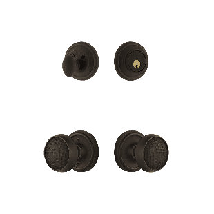 Nostalgic Warehouse Classic Rosette Entry Set with Craftsman Knob