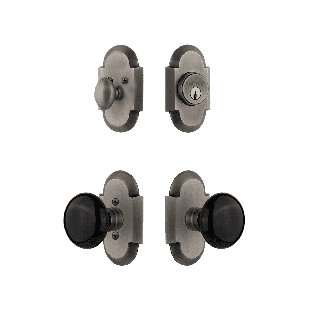 Nostalgic Warehouse Cottage Entry Set with Porcelain Knob