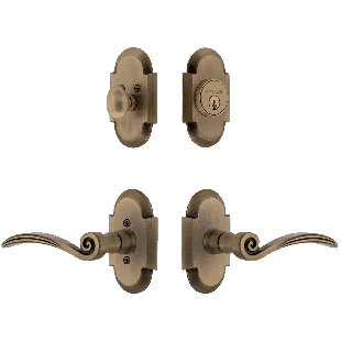 Nostalgic Warehouse Cottage Entry Set with Swan Lever