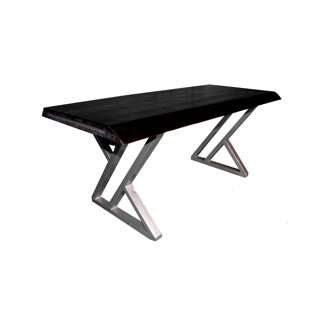 REBIRTHPRO Randolf 71'''' Brown Rectangular Standard Table Top Loft With Cross Bar Legs