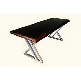 REBIRTHPRO Adrian 79'''' Brown Rectangular Standard Table Top Loft With Cross Bar Legs