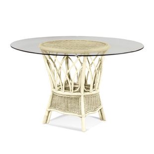 BRAXTON CULLER Everglade Round Glass Top Dining Table