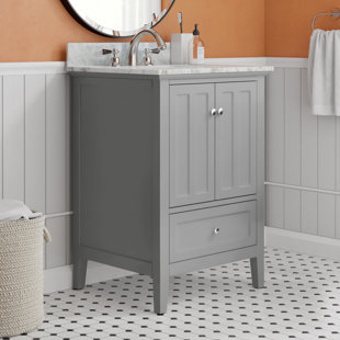 WADE LOGAN® Hardt 25" W x 21.5" D x 35" H Single Bathroom Vanity