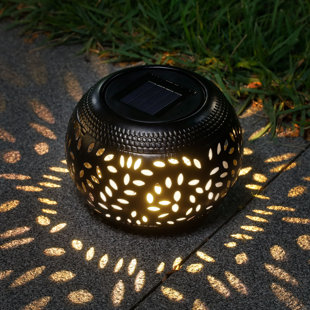 BUCASA 3.9'' Solar Powered Integrated LED Outdoor Lantern