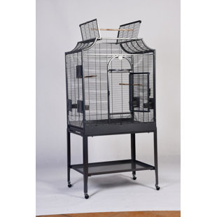TUCKER MURPHY PET™ Charlonda 63'' Iron Victorian Top Flight Cage with Wheels