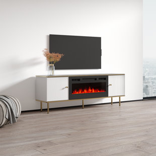 MEBLE FURNITURE Camelia BL-EF Electric Fireplace 63" TV Stand