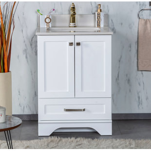 Livia 24" Single Bathroom Vanity Set with Mirror by Adorn Vanity