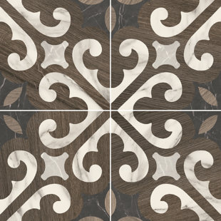 ENCORE SURFACES Intarsi Glam 05 8" x 8" Spanish/Pattern Look Wall & Floor Tile