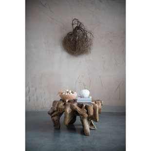 MILLWOOD PINES Shawcross Solid Wood Abstract Coffee Table