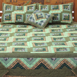 PATCH MAGIC Log Cabin Single Quilt