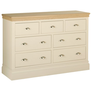 DEVONSHIRE PINE Windsor 7 Drawer 133Cm W Solid Wood Double Dresser