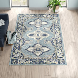 MISTANA™ TEEN Gracie Hand-Tufted Wool Teal/Navy Area Rug