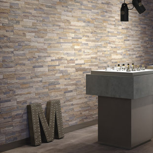 ENCORE SURFACES Cubics 6" x 24" Ledger Panel Porcelain Wall Tile