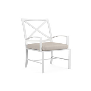 SUNSET WEST Bristol Outdoor Dining Armchair with Sunbrella Cushion