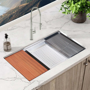 KBFmore Stainless Steel Workstation Kitchen Sink with Sink Accessories