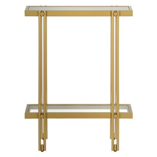 HUDSON&CANAL Inez 55.9cm Glass Top Console Table