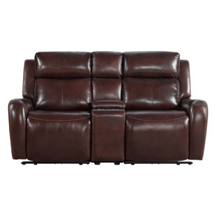 IMAGIO HOME BY INTERCON Wainwright Dual-Power Loveseat with Power Headrest, Reddish Brown