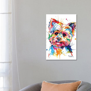VIV + RAE Yorkie by Weekday Best - Wrapped Canvas Giclée Art Print