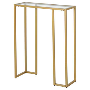 HUDSON&CANAL 55.9cm Glass Top Console Table