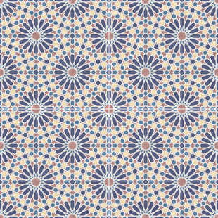 ENCORE SURFACES Alhambra 24" x 24" Porcelain Encaustic Spanish Tile