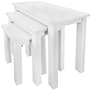 ROSALIND WHEELER Aurotrice Nest Of Table Set Of 3 Ending Tables Black Side Coffee Table For Home Office Living Room