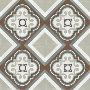 ENCORE SURFACES Medley Jazz 8" x 8" Patterned Porcelain Wall & Floor Tile