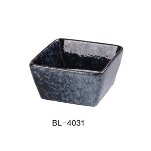 YANCOMELAMINE Yanco BL-4031 Blue Star Square Sauce Dish (Set of 48)