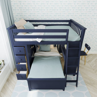 THREE POSTS™ BABY & KIDS Katelin Kids Full Over Twin Bunk Bed with Drawers