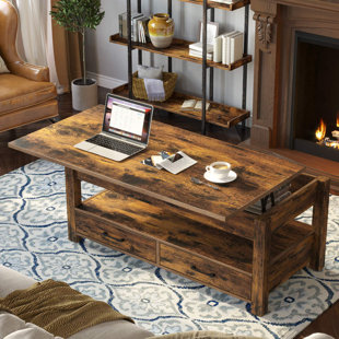 MILLWOOD PINES Eoghan Lift Top Coffee Table with 2 Drawers