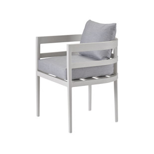 COASTAL LIVING™ BY UNIVERSAL FURNITURE South Beach Metal Outdoor Dining Armchair with Cushion