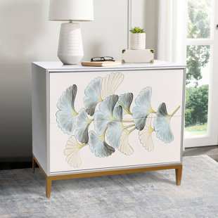 PASARGAD Pearl 2 - Drawer Iron Bachelor's Chest in Silver