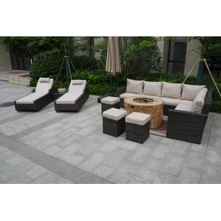 SOL 72 OUTDOOR™ Almanza 11 - Person Outdoor Seating Group with Cushions