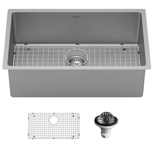 Karran 16-Gauge Stainless Steel 30'' X 18'' Single Bowl Undermount Kitchen Sink Kit