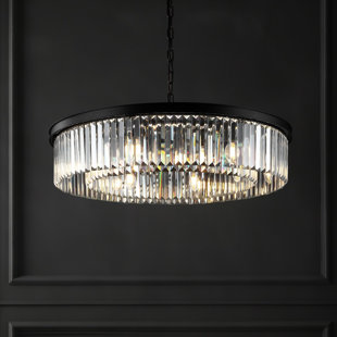 WILLA ARLO™ INTERIORS Cramer 12 - Light Unique / Statement Wagon Wheel Chandelier with Crystal Accents