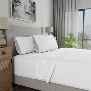 Grand Estate Hotel Wrinkle-Resistant Cotton-Rich 6 Piece Flat Sheet Set