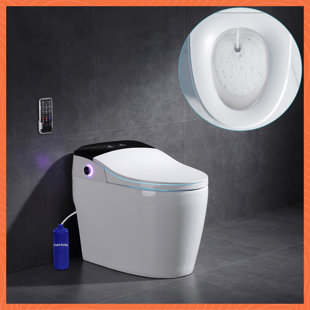 Aligament 1.06 GPF Round Chair Height Floor Mounted One-Piece Toilet (Seat Included)